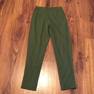 Olive green high-wasted pants